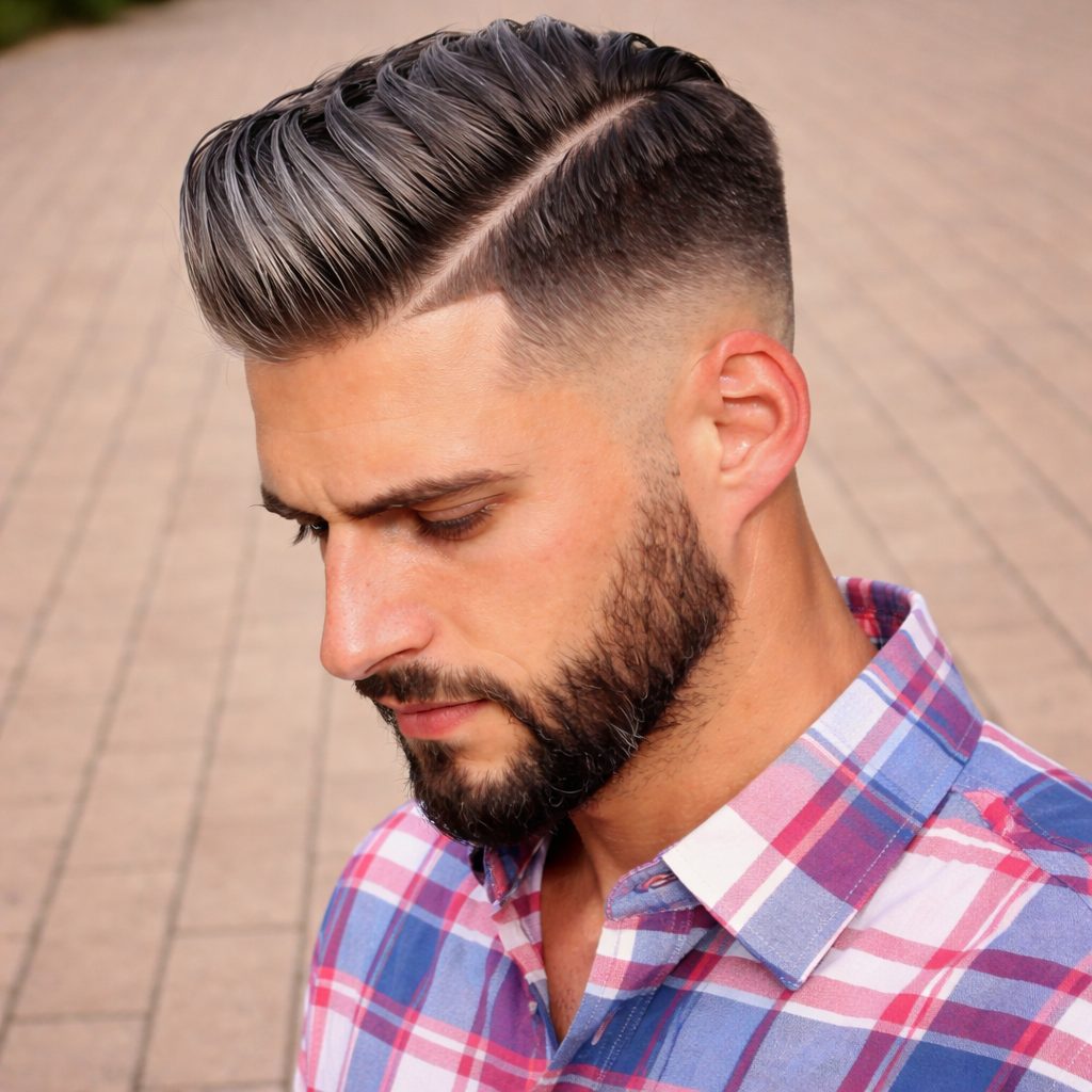 Side part haircut, Mountain View, CA